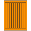 0.75" x 9.4" Fluorescent Orange Rectangular Sheet Labels