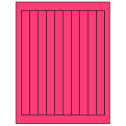 0.75" x 9.4" Fluorescent Pink Rectangular Sheet Labels