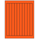 0.75" x 9.4" Fluorescent Red Rectangular Sheet Labels