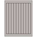 0.75" x 9.4" Gray Rectangular Sheet Labels
