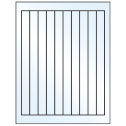 0.75" x 9.4" White Mid Gloss Rectangular Sheet Labels