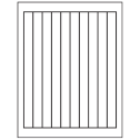 0.75" x 9.4" White Matte Litho Rectangular Sheet Labels