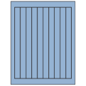 0.75" x 9.4" Pastel Blue Rectangular Sheet Labels
