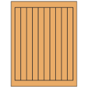 0.75" x 9.4" Pastel Orange Rectangular Sheet Labels