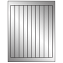 0.75" x 9.4" Silver Foil Rectangular Sheet Labels