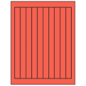 0.75" x 9.4" Red Rectangular Sheet Labels