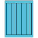 0.75" x 9.4" Turquoise Rectangular Sheet Labels