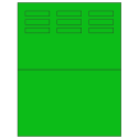 1.96" x 0.46" Fluorescent Green Rectangular Sheet Labels