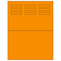 1.96" x 0.46" Fluorescent Orange Rectangular Sheet Labels