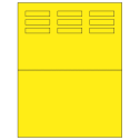 1.96" x 0.46" Fluorescent Yellow Rectangular Sheet Labels