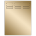 1.96" x 0.46" Gold Foil Rectangular Sheet Labels
