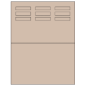1.96" x 0.46" Pastel Tan Rectangular Sheet Labels