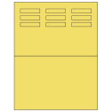 1.96" x 0.46" Pastel Yellow Rectangular Sheet Labels