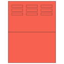 1.96" x 0.46" Red Rectangular Sheet Labels