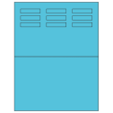 1.96" x 0.46" Turquoise Rectangular Sheet Labels