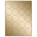 2" Gold Foil Circular Sheet Labels