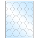 2" White Premium High Gloss Circular Sheet Labels