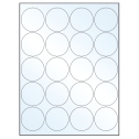 2" White Mid Gloss Circular Sheet Labels