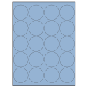 2" Pastel Blue Circular Sheet Labels