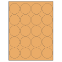 2" Pastel Orange Circular Sheet Labels