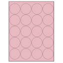 2" Pastel Pink Circular Sheet Labels