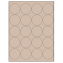 2" Pastel Tan Circular Sheet Labels