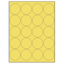 2" Pastel Yellow Circular Sheet Labels