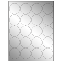 2" Silver Foil Circular Sheet Labels