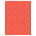 2" Red Circular Sheet Labels