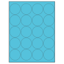 2" Turquoise Circular Sheet Labels