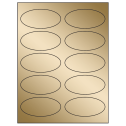 3.75" x 1.75" Gold Foil Oval Sheet Labels