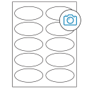 3.75" x 1.75" Photo Gloss Oval Sheet Labels