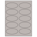 3.75" x 1.75" Gray Oval Sheet Labels