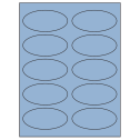 3.75" x 1.75" Pastel Blue Oval Sheet Labels