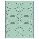 3.75" x 1.75" Pastel Green Oval Sheet Labels