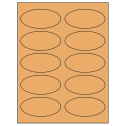 3.75" x 1.75" Pastel Orange Oval Sheet Labels