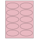 3.75" x 1.75" Pastel Pink Oval Sheet Labels