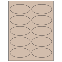 3.75" x 1.75" Pastel Tan Oval Sheet Labels