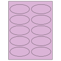 3.75" x 1.75" Pastel Purple Oval Sheet Labels