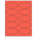 3.75" x 1.75" Red Oval Sheet Labels