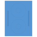 4.64" x 4.64" Fluorescent Blue Sheet Labels