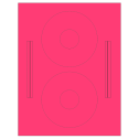 4.64" x 4.64" Fluorescent Pink Sheet Labels