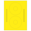 4.64" x 4.64" Fluorescent Yellow Sheet Labels