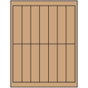 1.125" x 4.875" Brown Kraft Rectangular Sheet Labels