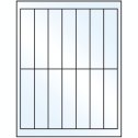 1.125" x 4.875" Crystal Clear Rectangular Sheet Labels