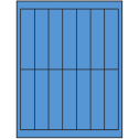 1.125" x 4.875" Fluorescent Blue Rectangular Sheet Labels
