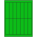 1.125" x 4.875" Fluorescent Green Rectangular Sheet Labels