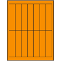 1.125" x 4.875" Fluorescent Orange Rectangular Sheet Labels