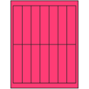 1.125" x 4.875" Fluorescent Pink Rectangular Sheet Labels