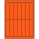 1.125" x 4.875" Fluorescent Red Rectangular Sheet Labels